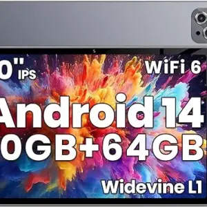 Android Tablet, 2025 Tablet 10.2 inch Android 14 Tablets, Octa-Core 10GB RAM 64GB ROM | 6000mAh Battery